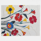 Vetgedrukte Waterverf in levendige kleuren Fleece Deken (Voorkant (Horizontaal))