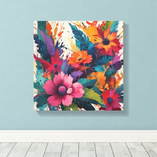 Vetgedrukte Waterverf ingelijste canvasprints Canvas Afdruk (Insitu (Houten vloer))