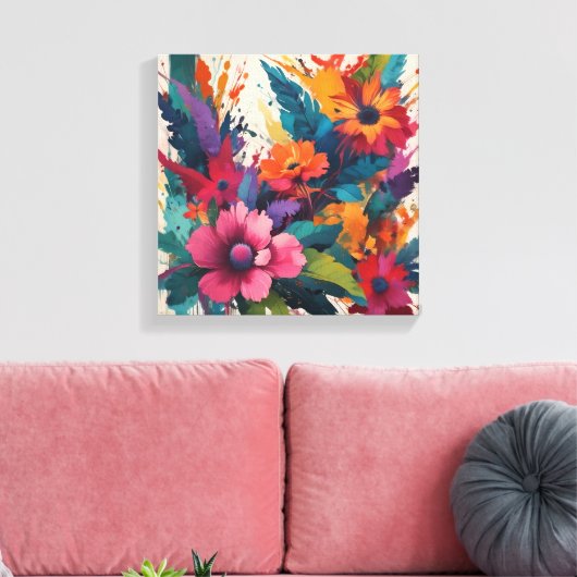 Vetgedrukte Waterverf ingelijste canvasprints Canvas Afdruk (Insitu (Woonkamer))