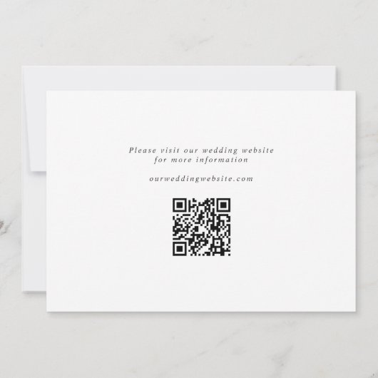 Vetgedrukte Waterverf Wilde bloemen QR-code Wedden Save The Date (Achterkant)
