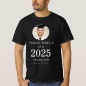 Vetgedrukte Witte Tekst Foto Trotse Oom van 2025 A T-shirt (Voorkant)