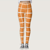 Vetgedrukte witte vensterruit horizontale vertical leggings (Voorkant)