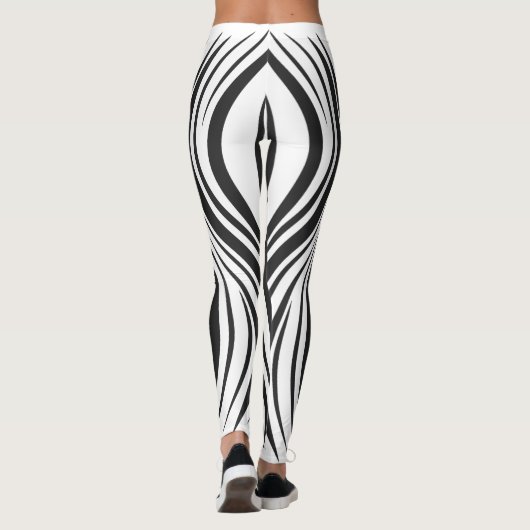 Vetgedrukte Zebra-streeppatroon-Leggings Leggings (Achterkant)