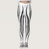 Vetgedrukte Zebra-streeppatroon-Leggings Leggings (Voorkant)