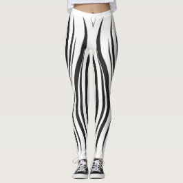 Vetgedrukte Zebra-streeppatroon-Leggings Leggings