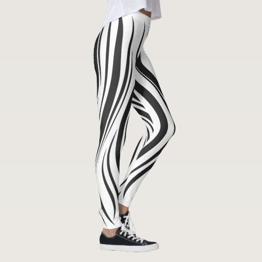 Vetgedrukte Zebra-streeppatroon-Leggings Leggings (Rechts)
