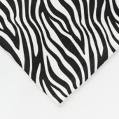 Vetgedrukte Zebra Stripe zwart en wit met naam Fleece Deken (Hoek)