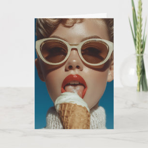 Vetgedrukte zomer ijs stijl