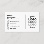 Vetgedrukte zwart-witte Logo Visitekaartje (Voorkant)