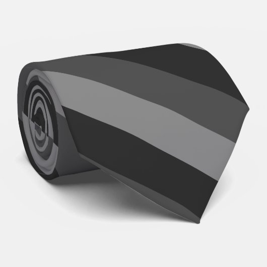 vetgedrukte zwarte en grijze strepen met diagonaal stropdas (Opgerold)