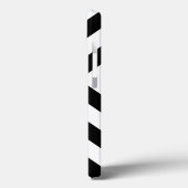 Vetgedrukte zwarte en witte Chevron Case-Mate iPhone Case (Achterkant / Links)