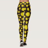 Vetgele florale burst leggings (Achterkant)