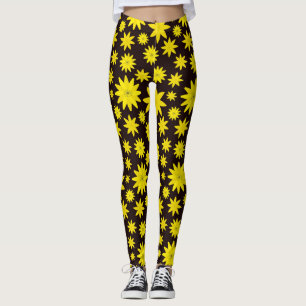 Vetgele florale burst leggings