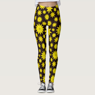 Vetgele florale burst leggings