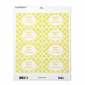 Vetgele Gestreepte Keukenlabels Geel Etiket (Full Sheet)