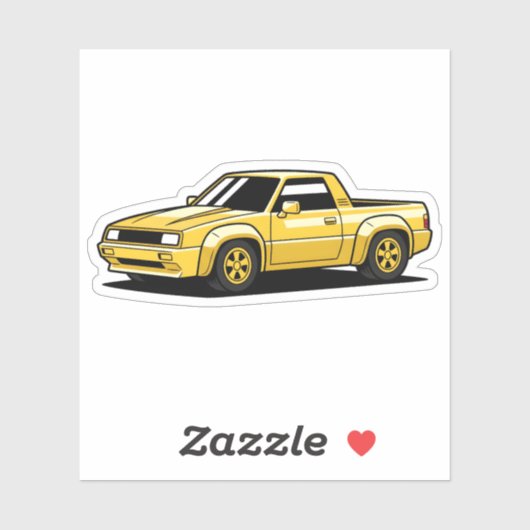 Vetgele Pickup Toon Sticker (Vel)