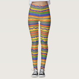 Vetgestreept afdrukken leggings