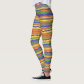 Vetgestreept afdrukken leggings (Links)