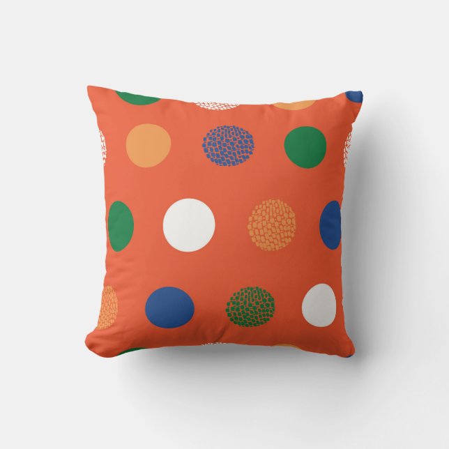 Vetgetextureerde polka dots kussen (Voorkant)