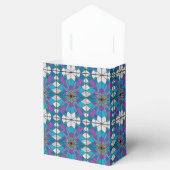 Vetglas met blauw en Paars hoekpatroon Bedankdoosjes (Geopend)