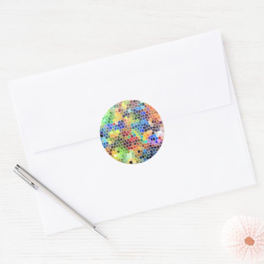 Vetglas Ronde Sticker (Envelop)