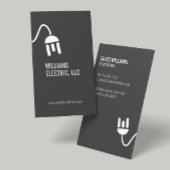 VETGRIJS ELEKTRICIEN MODERN VISITEKAARTJE