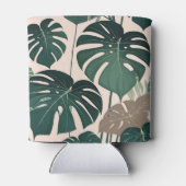 Vetgroene Monstera laat tropisch Oerwoud achter Blikjeskoeler (Achterkant)