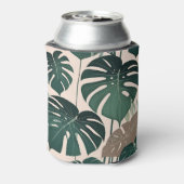 Vetgroene Monstera laat tropisch Oerwoud achter Blikjeskoeler (Blikje Achterkant)