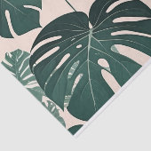 Vetgroene Monstera laat tropisch Oerwoud achter Tissuepapier (Detail)