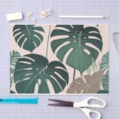 Vetgroene Monstera laat tropisch Oerwoud achter Tissuepapier (Craft)