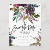 vether boho floral bruiloft , behalve de date card aankondigingskaart (Voorkant)