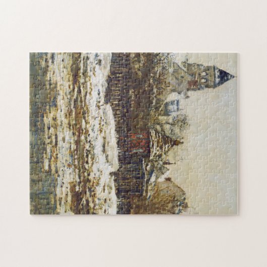 Vetheuil, de kerk in Winter Monet Fine Art Legpuzzel (Horizontaal)