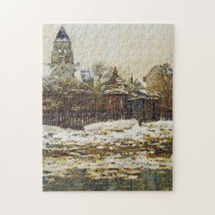 Vetheuil, de kerk in Winter Monet Fine Art Legpuzzel