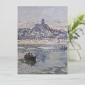 Vetheuil en Hiver Boat op de rivier (Staand voorkant)