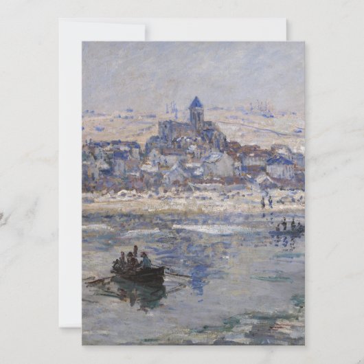 Vetheuil en Hiver Boat op de rivier (Voorkant)