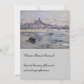 Vetheuil en Hiver Boat op de rivier Kaart (Voorkant)