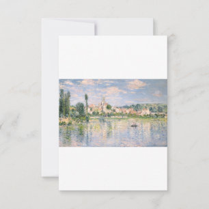 Vetheuil in de zomer door Claude Monet Bedankkaart