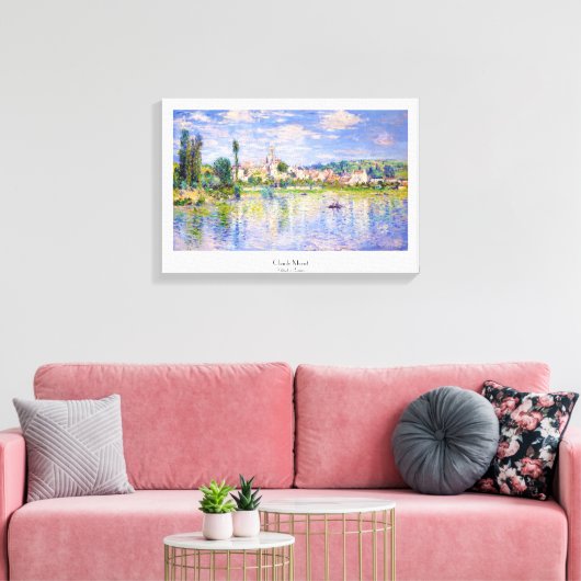 Vetheuil in Summer Claude Monet Canvas Afdruk (Insitu (Woonkamer))