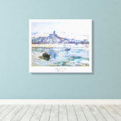 Vetheuil in Winter Claude Monet Canvas Afdruk (Insitu (Houten vloer))