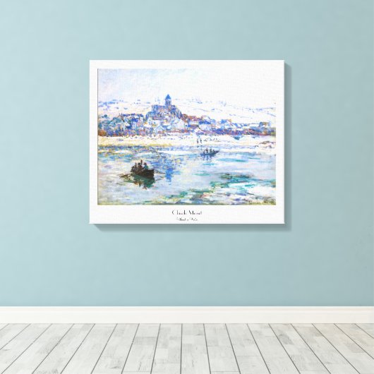 Vetheuil in Winter Claude Monet Canvas Afdruk (Insitu (Houten vloer))