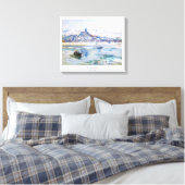 Vetheuil in Winter Claude Monet Canvas Afdruk (Insitu (Slaapkamer))