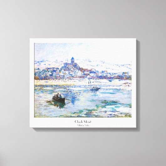Vetheuil in Winter Claude Monet Canvas Afdruk (Voorkant)