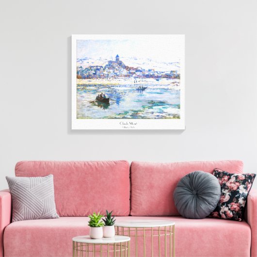 Vetheuil in Winter Claude Monet Canvas Afdruk (Insitu (Woonkamer))