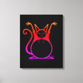 Vethoofdkat Canvas Afdruk (Voorkant)