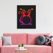 Vethoofdkat Canvas Afdruk (Insitu (Woonkamer))