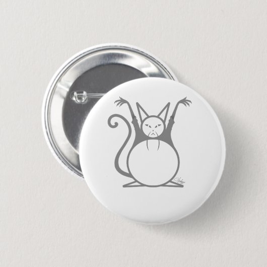 Vethoofdkat Ronde Button 5,7 Cm (Voorkant /achterkant)