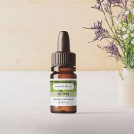 Vetiver Essential Oils Geur Flesetiket Sticker