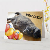 VETKAT DE CAKE FUNNY BIG BIRTHDAY-KAARTEN KAART (Gele Bloem)