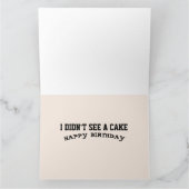 VETKAT DE CAKE FUNNY BIG BIRTHDAY-KAARTEN KAART (Binnen)