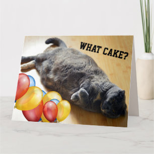 VETKAT DE CAKE FUNNY BIG BIRTHDAY-KAARTEN KAART